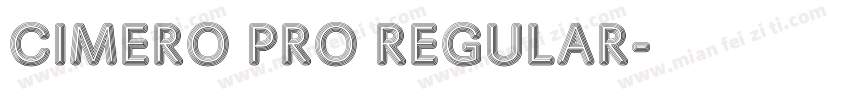 Cimero Pro Regular字体转换